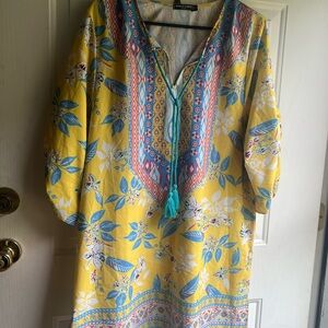 Colorful Floral Tunic Dress